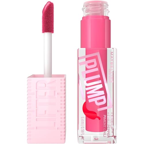 Maybelline New York, Lucidalabbra Rimpolpante, Arricchito Con Peperoncino E Maxi-Lip, Lifter Plump, Tonalità: 003 Pink Sting