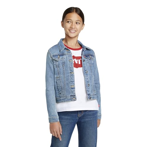 Levi'S Stretch Trucker Jacket, Giacca Di Jeans Bambine E Ragazze, Blu (Matter Of Fact), 8 Anni