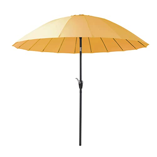 Brigros Estosa - Ombrellone Da Giardino Atlanta 270 Cm X 236 H Palo In Alluminio 180 Stecche In Fibra Di Vetro 7Mm Telo In Poliestere 180 Gr/M2 Con Ca