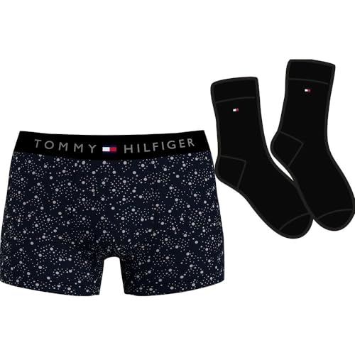 Tommy Hilfiger Trunk Print & Sock Set Gold Wb Um0Um03048 Altri Indumenti Intimi, Nero (Constellation Dots/Black), L Uomo