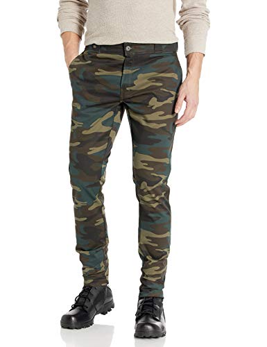 Dickies Pantaloni Da Lavoro Skinny Straight Fit, Hunter Green Camo V1, W33 / L30 Uomo