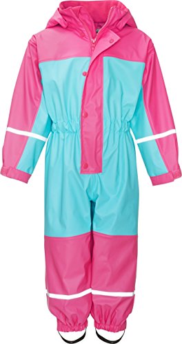 Playshoes Tuta Antipioggia Con Fodera In Pile, Abbigliamento Antipioggia Caldo E Impermeabile Per Fango Unisex - Bambini E Ragazzi, Tuta Turchese, 98