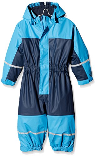 Playshoes Tuta Antipioggia Con Fodera In Pile, Abbigliamento Antipioggia Caldo E Impermeabile Per Fango Unisex - Bambini E Ragazzi, Tute Marine, 92