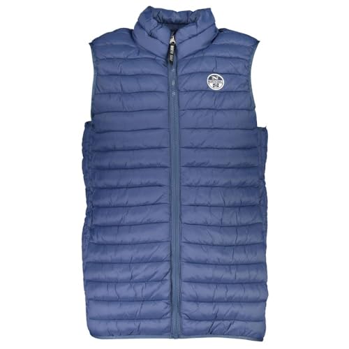 North Sails Elegante Gilet Senza Maniche Con Zip E Tasche Da Uomo, Blu, Xx-Large
