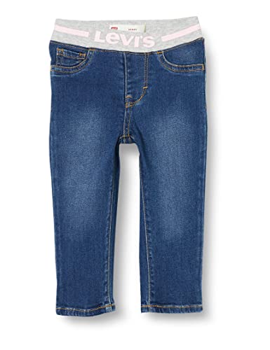 Levi'S Lvg Pull On Skinny Jean, Jeans Bimba 0-24, Blu (West Third/Pink), 12 Mesi