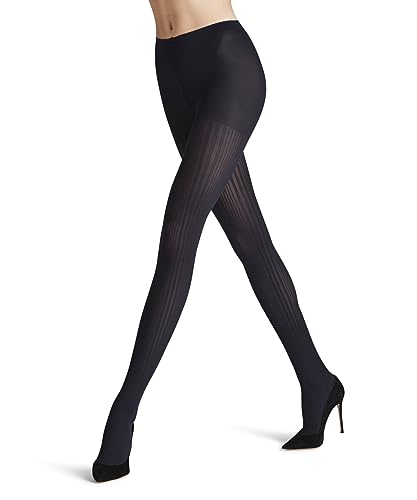 Falke Prime Rib 60 Den W Ti Semicoprenti Fantasia 1 Pezzo, Collant Donna, Blu (Marine 6179), S