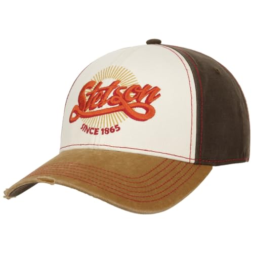 Stetson Cappellino Cotton Vintage Uomo - Cap Berretto Baseball Fibbia In Metallo, Con Visiera Inverno Autunno Primavera Estate Estate/Inverno - Taglia