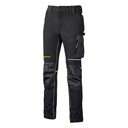 Pantalone U-Power Atom, Slim Fit Elasticizzato, Con Multitasche Frontali E Laterali, Tessuto Traspirante, Elastico In Vita, Cerniera Di Chiusura