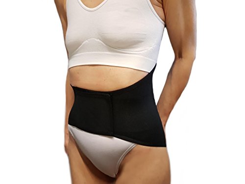 Corsetto Lombare Con Sagomatura Addominale Bassa -Nero, S (65-75 Cm.)- Supporto Ortopedico Steccato, Fascia Cintura 4 Stecche, Tutore Schiena, Busto S