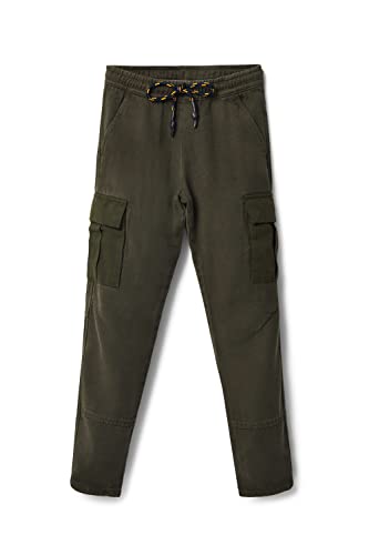 Desigual Pants_Adler 4092 Kaki Pantaloni Casual, Green, 14 Years Ragazzi