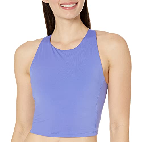 Amazon Essentials Reggiseno Sportivo Active Sculpt Accollato Con Retro A Vogatore (Disponibili In Taglie Forti) Donna, Blu Fiordaliso, 5Xl Plus