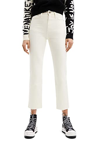 Desigual Denim_Javiera, 1020 Ice Jeans, White, 42 Da Donna