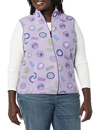 Amazon Essentials Disney | Marvel | Star Wars | Princess Gilet In Pile Donna, Marvel Logo, L