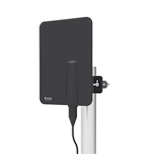 Tm Electron Tmant015 Antenna Per Tv Da Interno O Esterno, Con Amplificatore Incorporato 40 Db, Ultra Compatto, Orientamento A 360°, Montaggio A Parete