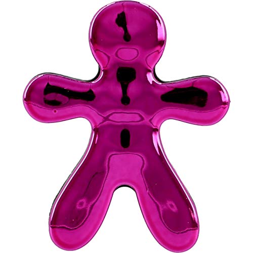 Mr & Mrs Jeff Car Profumatore Per Auto, Plastica; Chrome/Pink; Scent: Strawberry