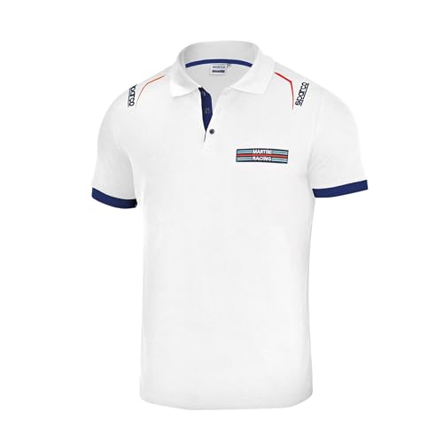 Sparco Martini Racing Polo, Bianco, Standard Unisex Adulto, Multicolore