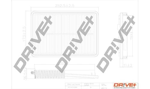 Dr!Ve+ Dp1110.10.0200 Filtro Aria Per Nissan Qashqai Ii (J11, J11_) Cartuccia Filtro