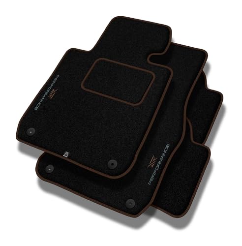 Performance Tappetini Tappetini Auto In Velluto Personalizzati Per Bmw X3 E83 2003-2010 - Standard, Traforato, Grigio Brunastro -Ricamo Cnc Preciso, P