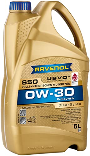 Ravenol Sso Sae 0 W Di 30 Vollsynthetisches Low Saps Motorenoel,5 Litri