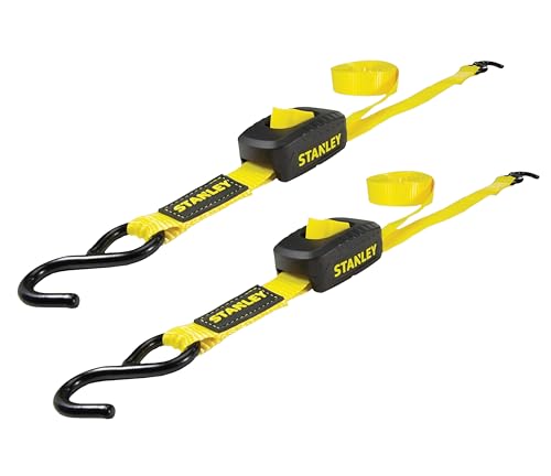 Stanley S2002 - Cinghie Di Fissaggio Chiuse Per Cambuckle, Confezione Da 4 (3 M X 2,5 Cm) 1.200 Resistenza Alla Rottura