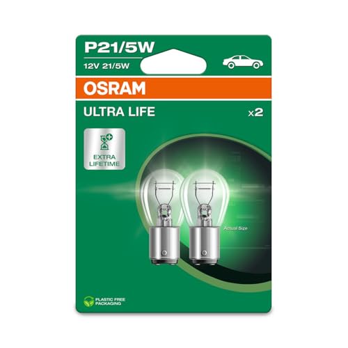 Osram Ultra Life, P21/5W, Doppio Blister, (2 Lampade)