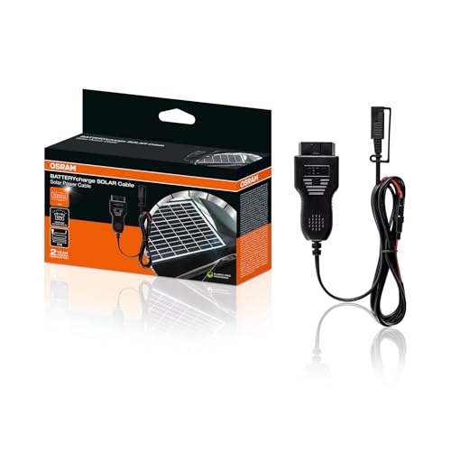 Osram Batterycharge Solar Cable, Cavo Per Il Dispositivo Di Mantenimento Della Batteria Solare, Resistente Ai Raggi Uv