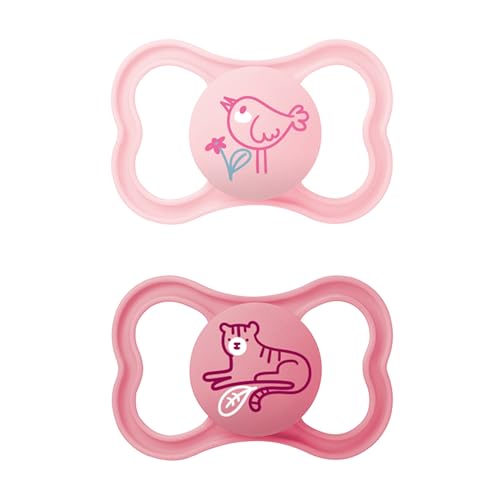 Mam Chupete Con Escudo Ventilado, A Partir De 6 Meses, Con Tetina Simétrica, Plana Y Flexible De Silicona De Fácil Aceptación, Con Caja Autoesteriliza