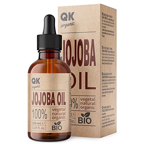 Olio Di Jojoba 100% Puro Biologico Vegano - 100 Ml - Per Corpo, Viso, Capelli, Unghie, Barba - Antirughe E Anti-Acne - Bio - Spremuto A Freddo