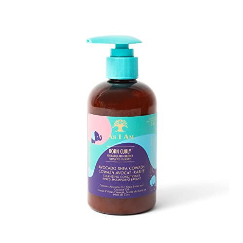 As I Am Born Curly Avocado Karitè Co-Wash 240Ml/8Oz (Bambini E Bambini), Crema, Taglia Unica