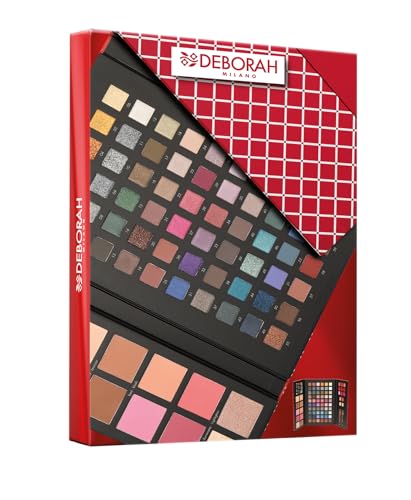 Deborah Milano - Trousse Set Regalo Donna Make Up Beauty Gift N.4 Large, Include Palette Di Ombretti, Gloss, Rossetti E Polveri Viso Dai Diversi Finis