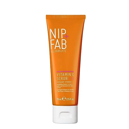 Nip+Fab Nip + Fab Vitamin C Fix, Scrub Viso Con Vitamina C, Olio Di Cocco, Semi Di Caffè, Scrub Viso Detergente, Pelle Luminosa, Rughe Levigate, 75 Ml
