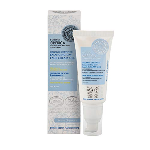 Natura Siberca Crème Gel De Jour Bio Equilibrante Peaux Mixtes Ou Grasses Au Sophora De Khakassie, 50Ml