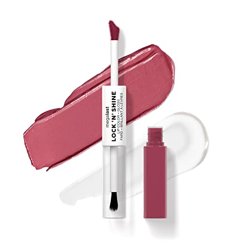 Wet N Wild Megalast Lock N' Shine, Dual-Ended Lip Color And Clear Gloss, Vitamin E And Jojoba Oil Enriched Formula, Pinky Promise Shade