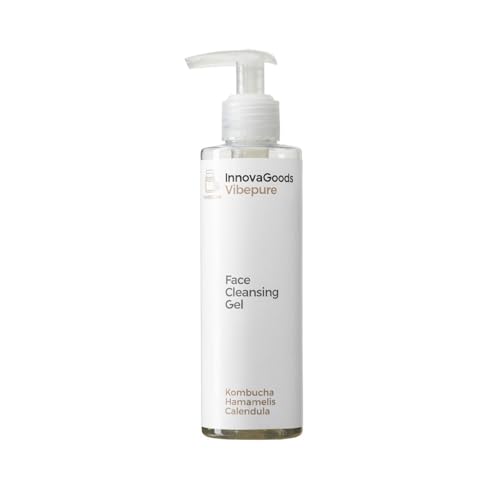 Innovagoods® Detergente Viso 200 Ml Con Kombucha, Hamamelide, Calendula & Symcalmin, Gel Detergente Viso Idrata, Illumina, Pulisce La Pelle In Profond
