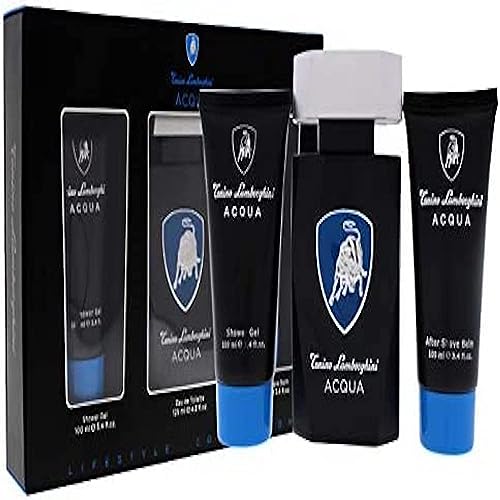 Tonino Lamborghini Acqua Set Regalo 3 Pezzi Eau De Toilette 125Ml - Gel Doccia 100Ml - Balsamo Dopobarba 100Ml