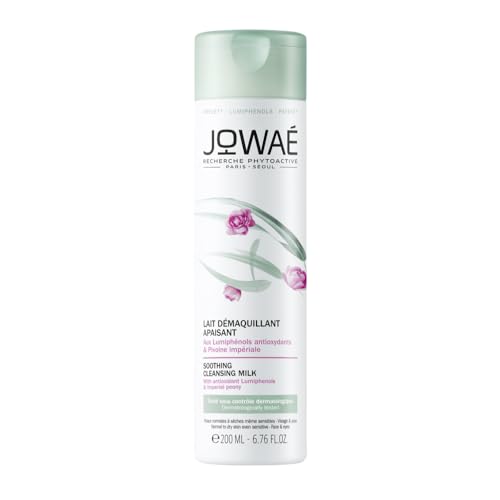 Jowaé Latte Struccante Lenitivo Viso E Occhi Con Peonia Imperiale, Per La Pelle Da Normale A Secca, Anche Sensibile, Formato Da 200 Ml