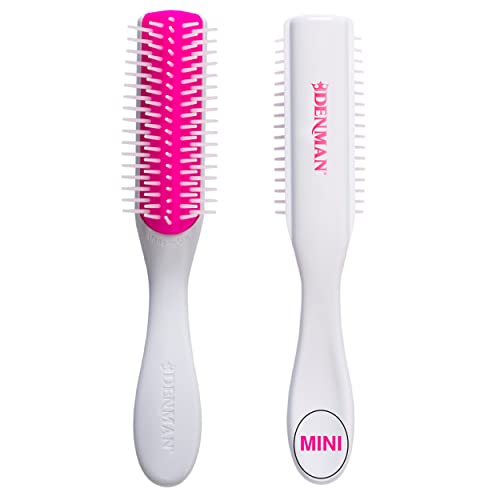 Denman Mini Curl Definer & Styler 5 Row Hairbrush For Detangling, Separating, And Defining Curls, Curly Hairbrush, Sleek Blowdrying - (Kyoto) D14