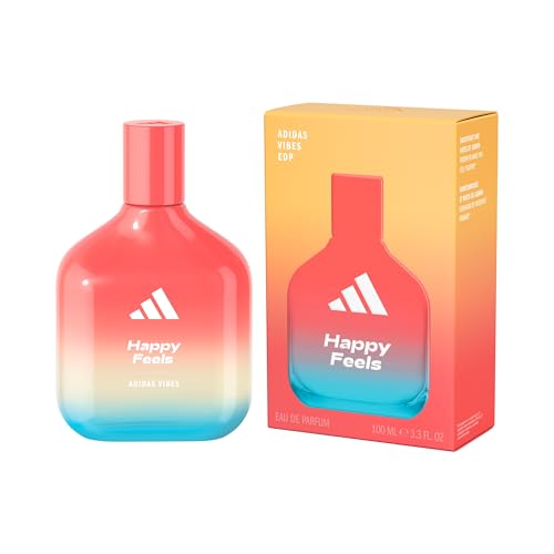 Adidas Vibes Happy Feels Eau De Parfum, Per Tutti, Vivace Ed Esaltante, Profumo A Lunga Durata, Pompelmo E Gelsomino, 100 Ml
