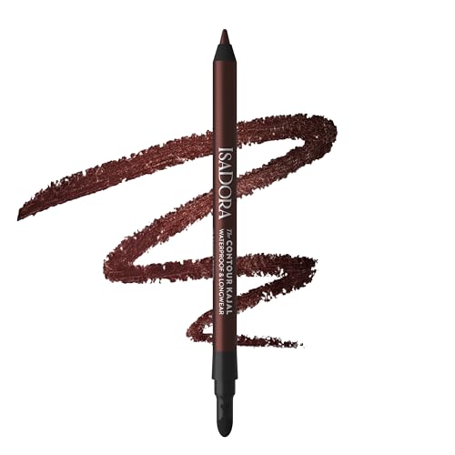 Isadora Perfect Contour Kajal- Forte Tenuta Senza Sfocature - Penna Kajal Nera Ideale Per Smokey Eyes - Altamente Pigmentata E Ipoallergenica - Facile