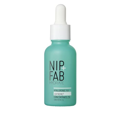 Nip+Fab Hyaluronic Fix Extreme4 2% Hydration Concentrate | 30 Ml | Gocce Giornaliere Concentrate Per Il Viso | Siero Per Il Viso Ad Asciugatura Rapida