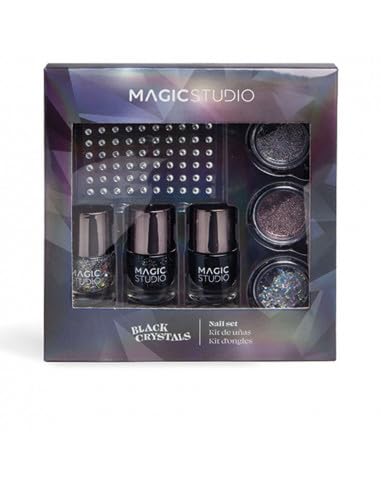 Magic Studio Black Crystals Nail Lot 7 Pezzi