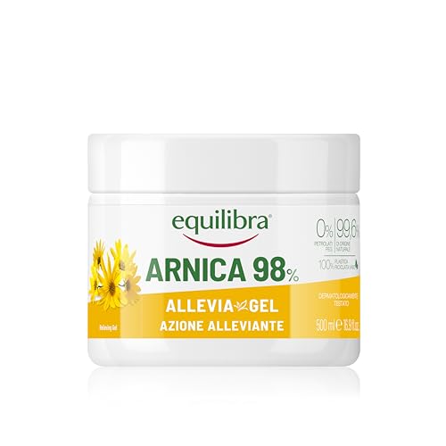 Equilibra Corpo, Arnica Allevia-Gel 98%, Arnica Gel Con Estratto Acquoso Di Arnica Montana, Dona Sollievo Dopo Sforzo Fisico E Sensazione Di Freschezz