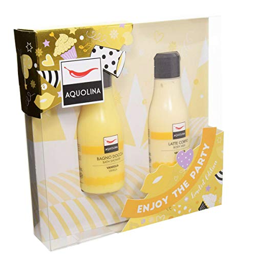 Aquolina Confezione Regalo Multicolor Vaniglia Bagno Doccia 125 Ml + Latte Corpo 125 Ml