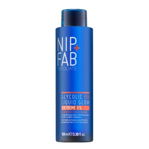 Nip+Fab Nip + Fab Glycolic Acid Fix Liquid Glow Extreme 6%, Liquid Peel, Exfoliating Facial, Glycolic Acid, 100 Ml