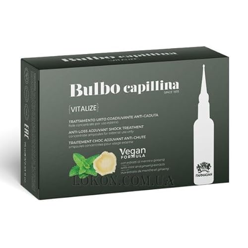 Fiale Trattamento Per Capelli Urto Coadiuvante Anti-Caduta - Formulazione Vegana Bulbo Capillina Vitalize Farmagan 10X7.5 Ml