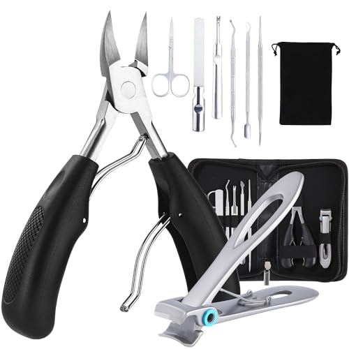 Tagliaunghie Set Professionale, Set Manicure Professionale,Tronchesino Per Piedi Affilate Per Unghie Spesse Incarnite Micosi, In Acciaio Inossidabile,