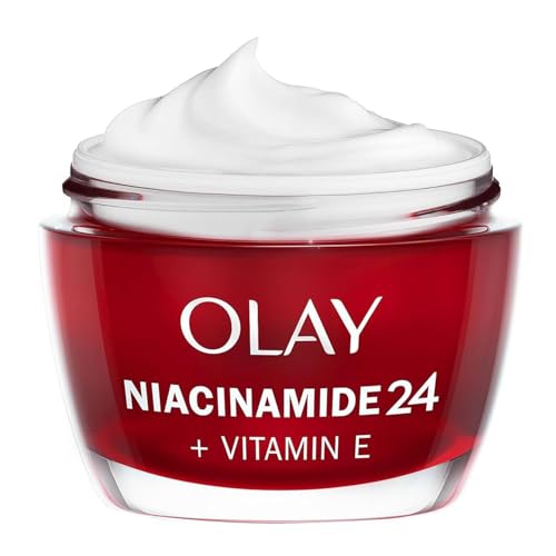 Olay Niacinamide 24 + Vitamina E, Crema Giorno, Con Niacinamide Puro Al 99% E Vitamina E, Idratante E Rivitalizzante, 50 Ml