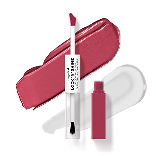 Wet N Wild Megalast Lock N' Shine, Dual-Ended Lip Color And Clear Gloss, Vitamin E And Jojoba Oil Enriched Formula, La Pink Shade