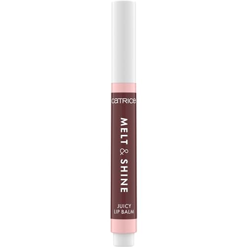 Catrice Melt & Shine Juicy Lip Balm, N. 100, Marrone, Idratante, Lucido, Fresco, Vegano, Senza Parabeni, Senza Nanoparticelle, Confezione Da 1 (1,3 G)