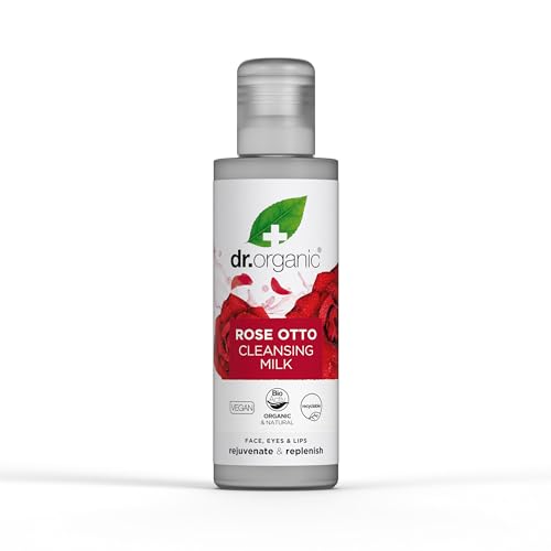 Dr.Organic Rose Otto Latte Detergente Organico Per Viso, 150 Ml